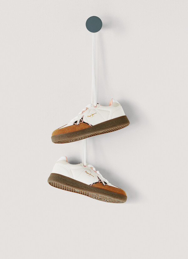 CUPSOLE TRAINERS WITH ANIMAL PRINT DETAILS