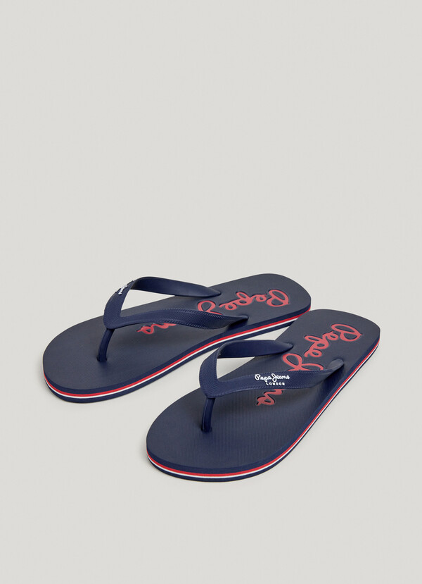 THREE-POINT BEACH FLIP FLOPS WITH LOGO
