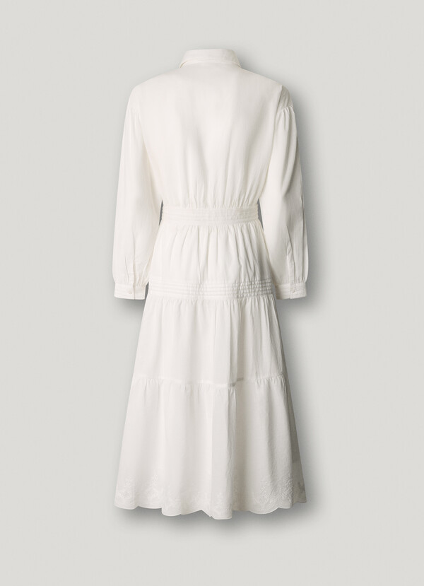 LONG SHIRT COLLAR MAXI DRESS