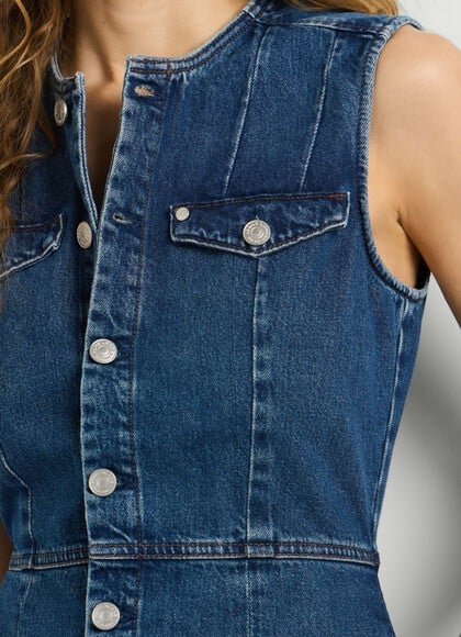 SLIM FIT DENIM MINI DRESS