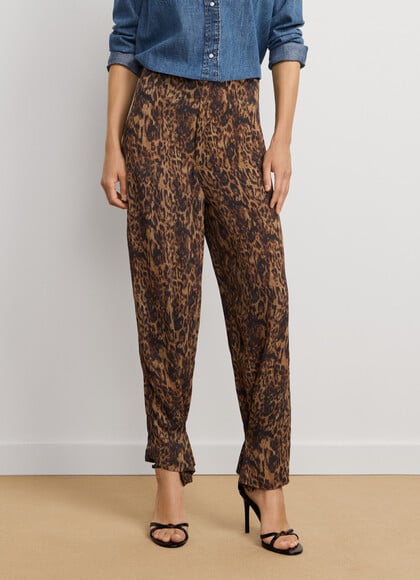 ANIMAL PRINT BALLOON FIT TROUSERS