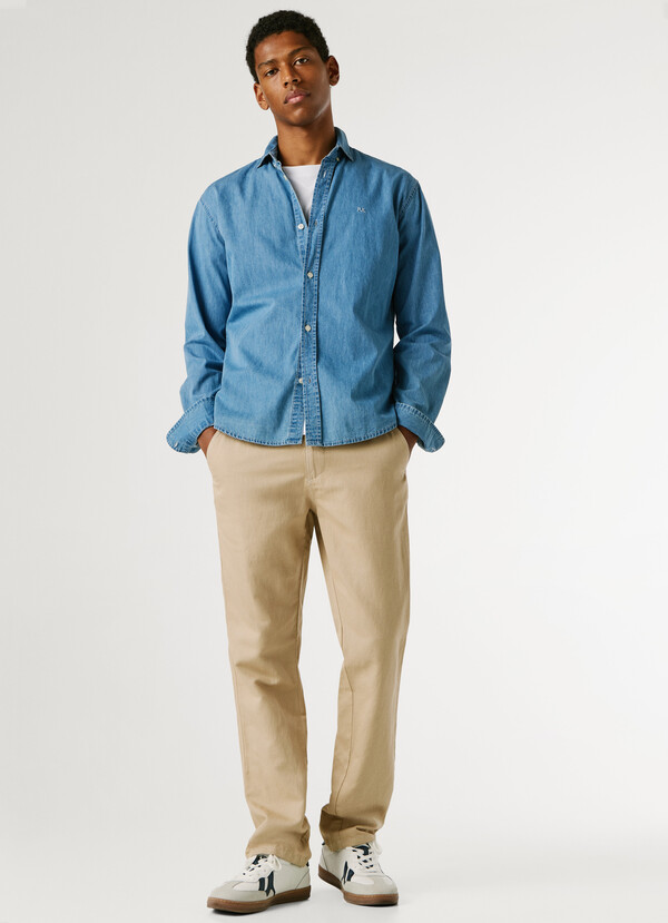 CHINO TROUSERS WITH ADJUSTABLE DRAWSTRING