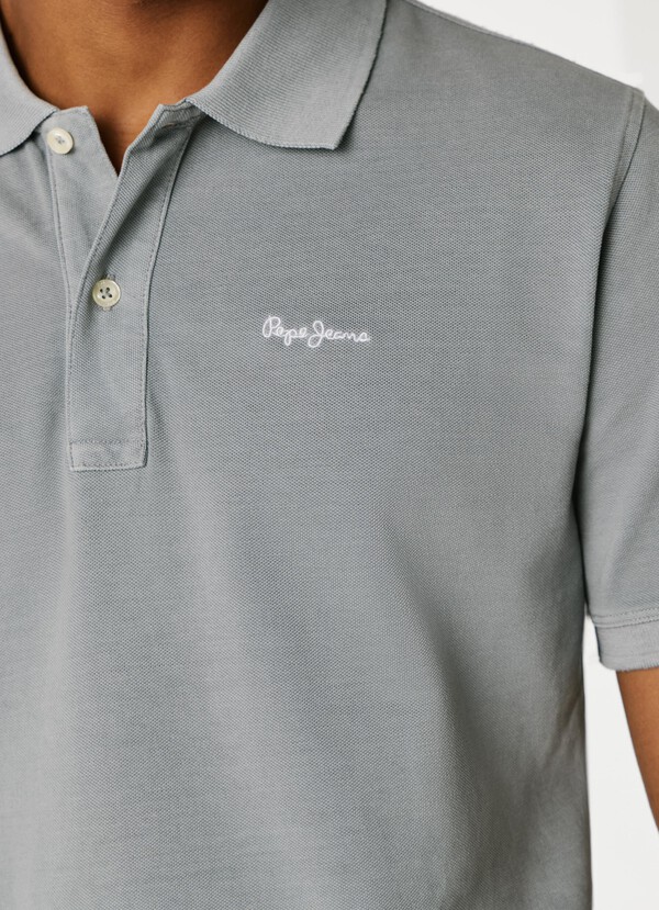 GARMENT DYED PIQUE POLO SHIRT