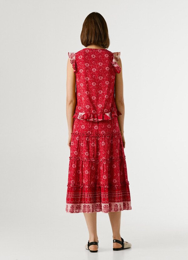 V-NECK FLORAL PRINT TOP