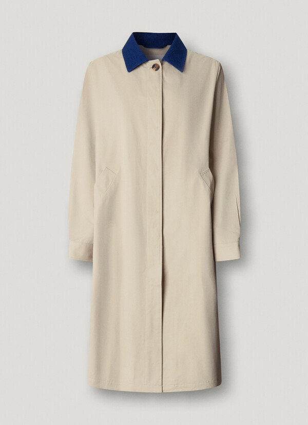 TRENCH COAT WITH SHIRT COLLAR