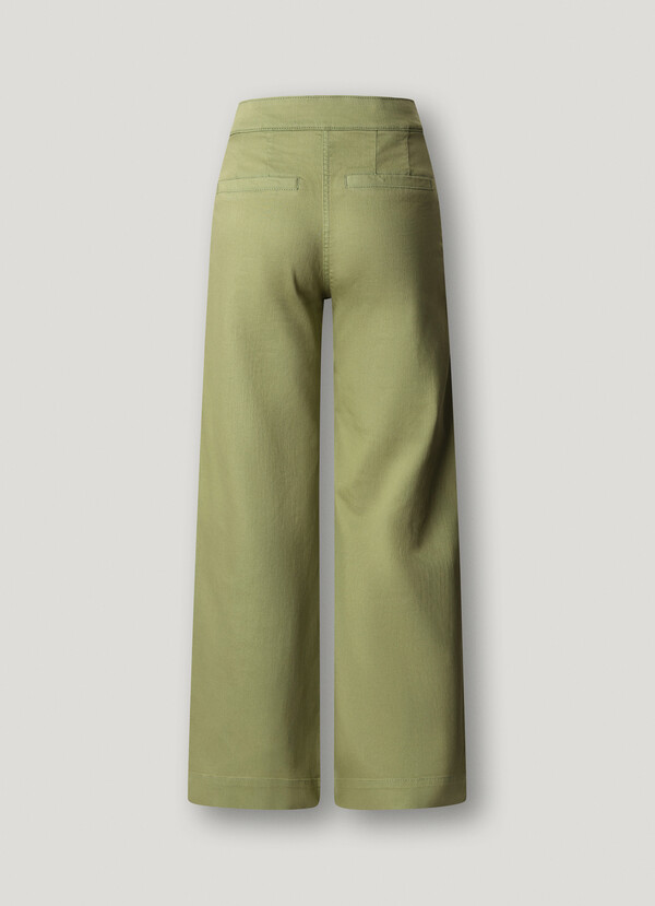 WIDE TROUSERS WITH FRONT BUTTONS