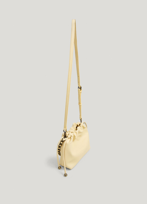 LEATHER EFFECT HOBO BAG