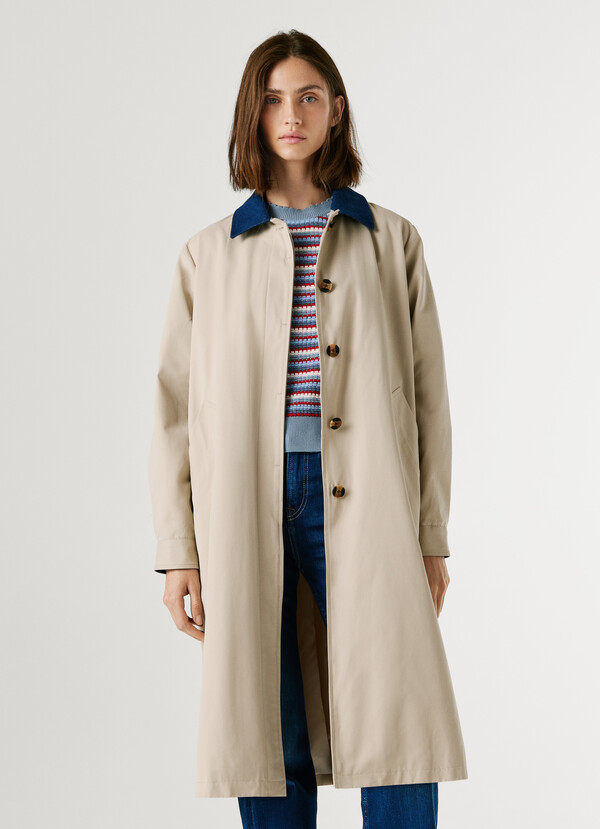TRENCH COAT WITH SHIRT COLLAR