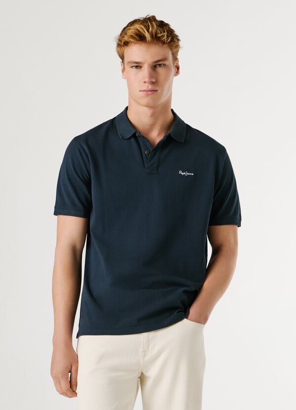 GARMENT DYED PIQUE POLO SHIRT