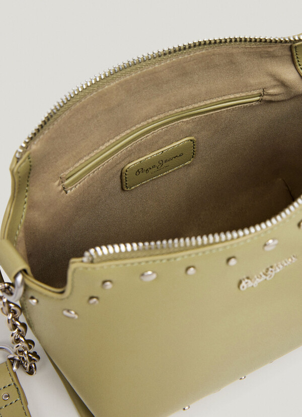 LEATHER EFFECT SHOULDER BAG