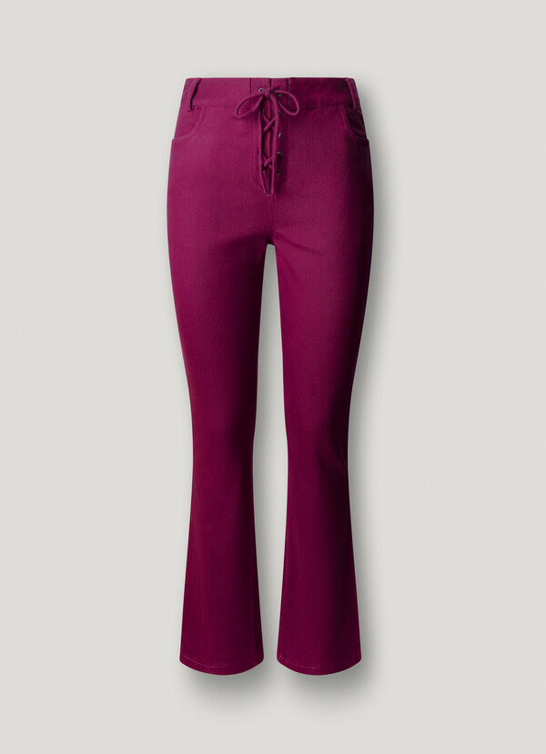 FLARE FIT STRETCH TROUSERS