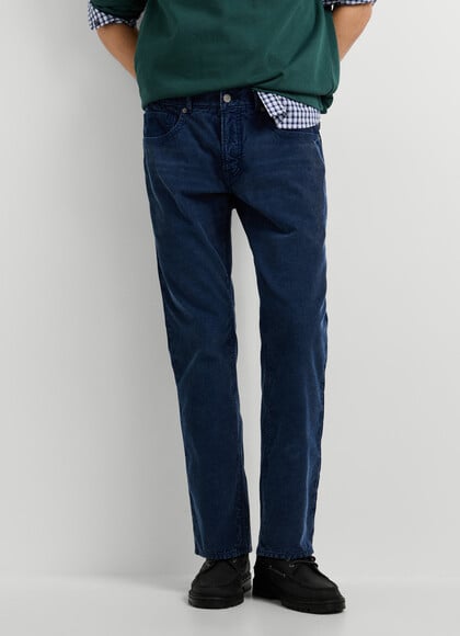 REGULAR FIT CORDUROY 5-POCKET TROUSERS