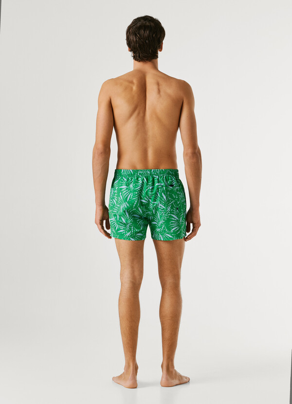 SWIM SHORTS WITH LEAF PRINT