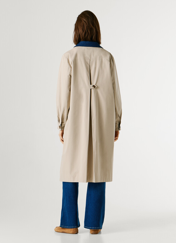 TRENCH COAT WITH SHIRT COLLAR