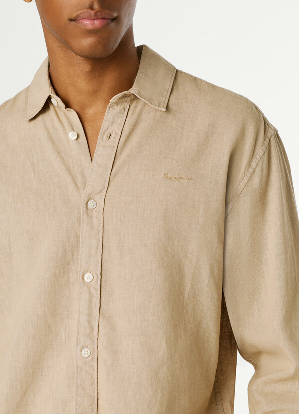 REGULAR FIT GARMENT DYED SHIRT