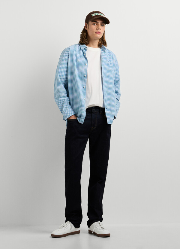 REGULAR FIT CHECKED POPLIN SHIRT