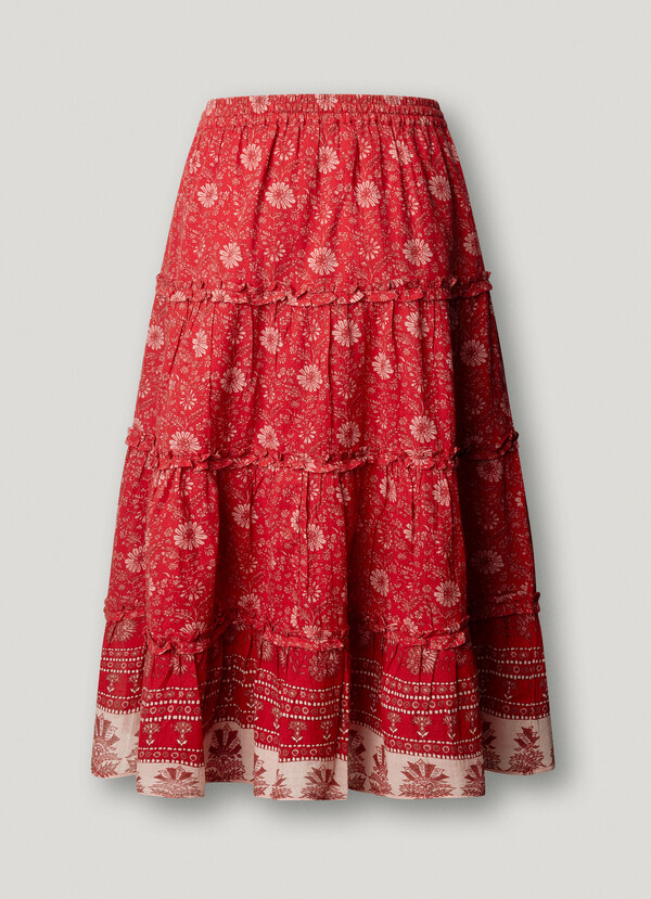 FLORAL PRINT MAXI SKIRT