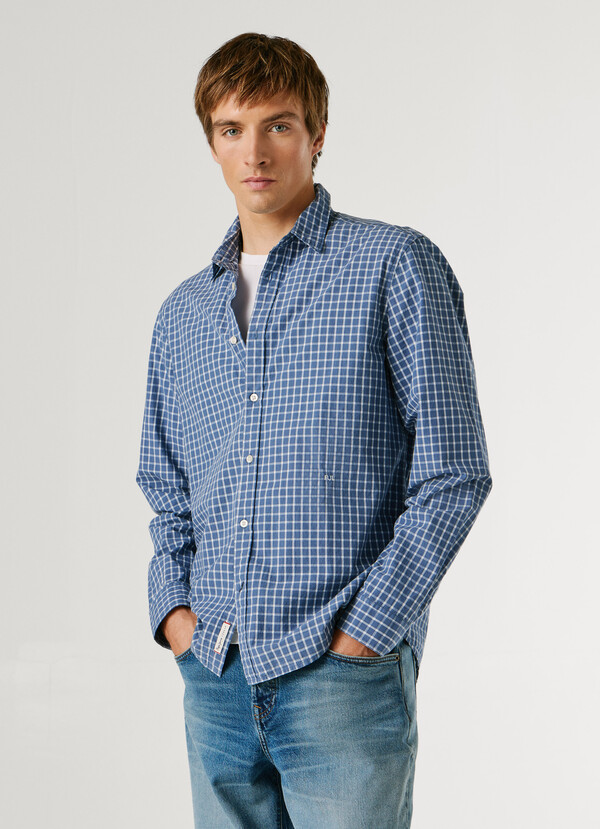 REGULAR FIT CHECKED POPLIN SHIRT
