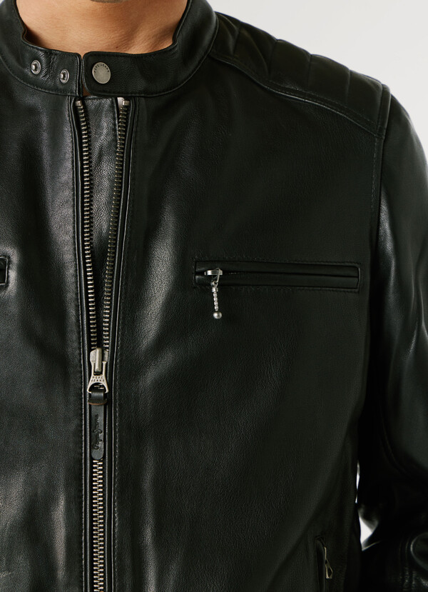 LEATHER BIKER JACKET