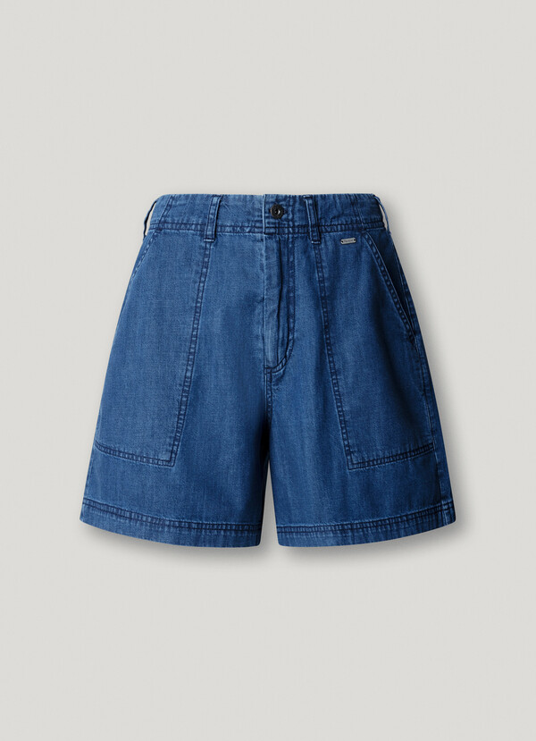 REGULAR FIT DENIM SHORTS