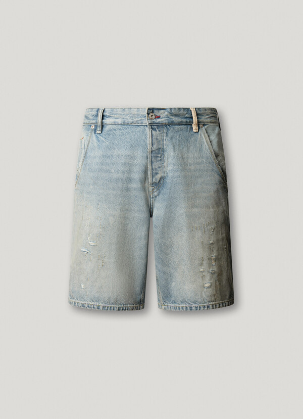 LOOSE FIT DENIM BERMUDA SHORTS