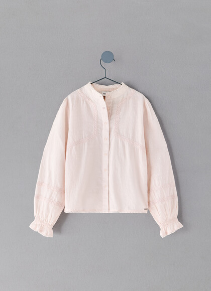 VOILE BLOUSE WITH LACE
