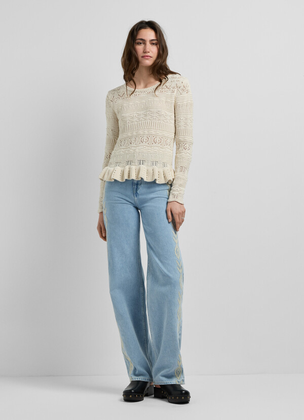 CREW NECK MOULIN&Eacute; JUMPER