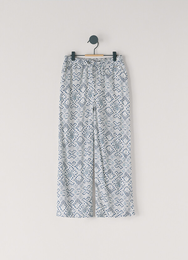 HOSE GERADE GANZFL&Auml;CHIGES BLUMENMUSTER