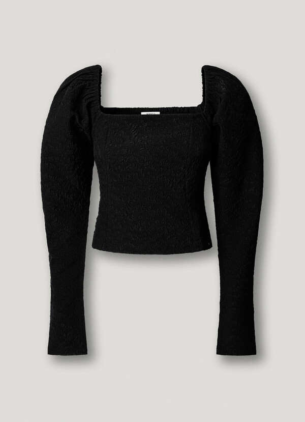 CROPPED FIT JACQUARD TOP