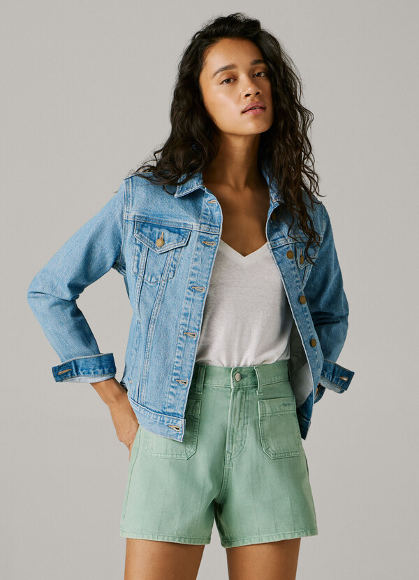 REGULAR FIT DENIM SHORTS