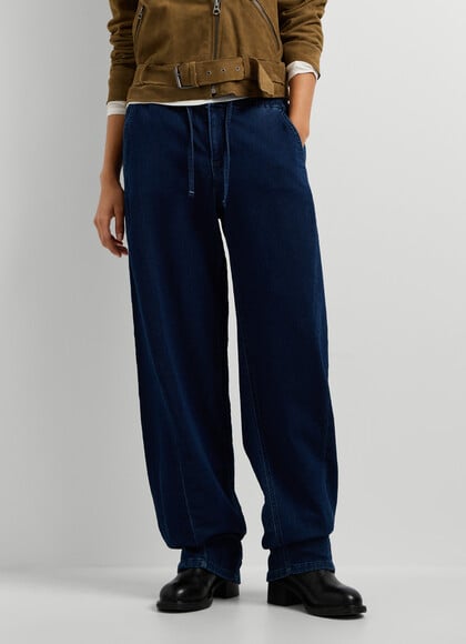 BOW - LOW-RISE LOOSE FIT JEANS