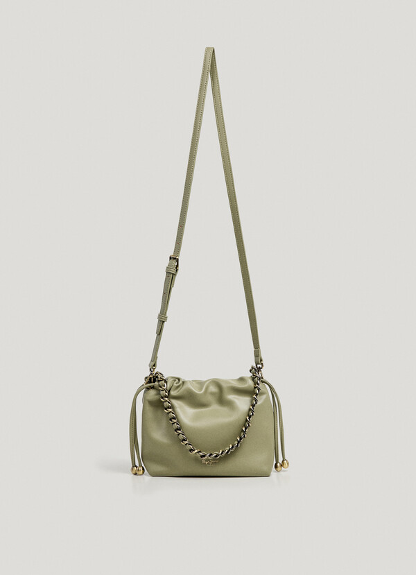 LEATHER EFFECT HOBO BAG