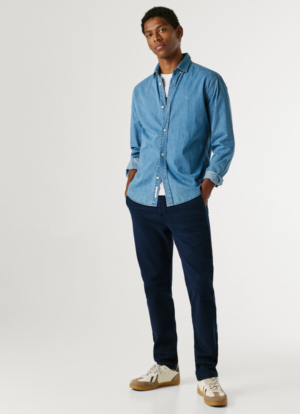 TAPERED FIT CHINO TROUSERS