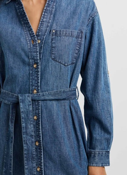 REGULAR FIT DENIM MIDI DRESS