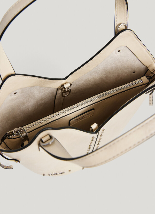 LEATHER EFFECT SHOULDER BAG