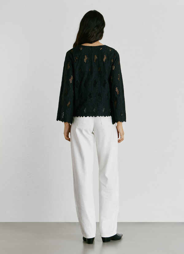 BLOUSE WITH OPENWORK DETAILS