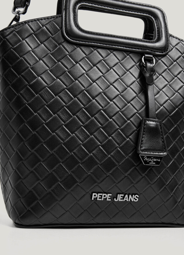 LEATHER EFFECT TOTE BAG