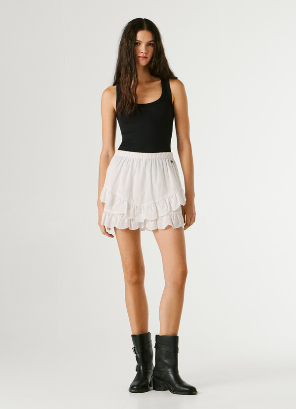 SKORT WITH RUFFLES