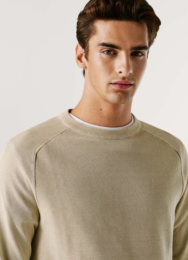 CREW NECK PIQU&Eacute; JUMPER