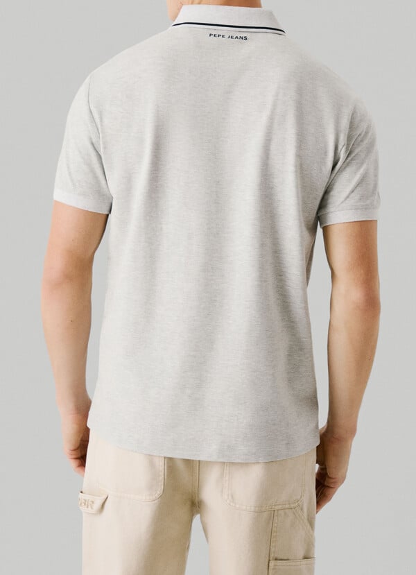 PRINTED LOGO PIQUE POLO SHIRT