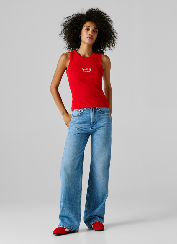 SLEEVELESS RIBBED TOP