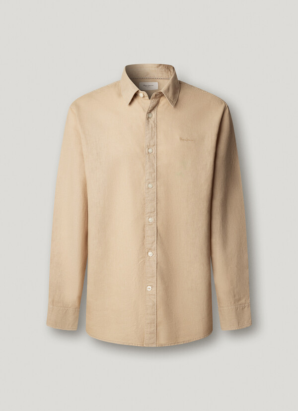 REGULAR FIT GARMENT DYED SHIRT