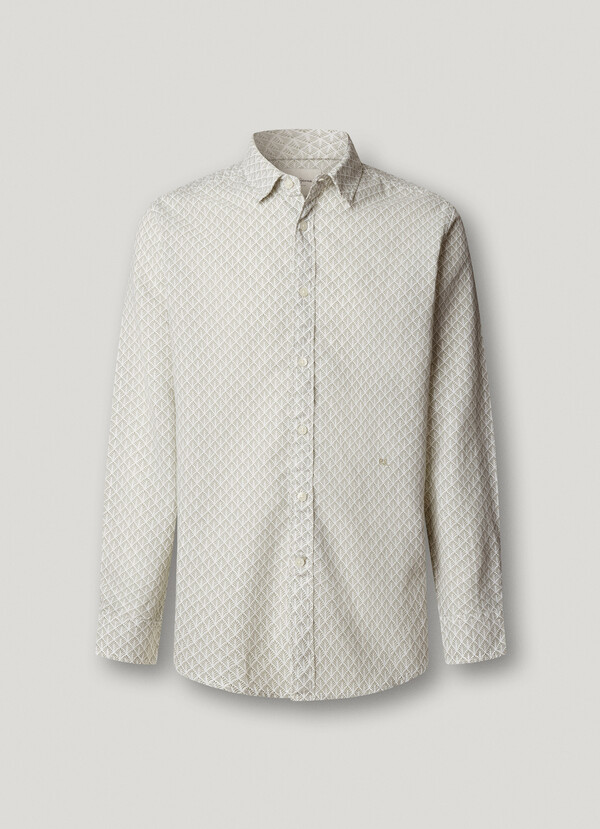 REGULAR FIT GEOMETRIC PRINT SHIRT