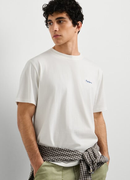 REGULAR FIT T-SHIRT WITH EMBROIDERED LOGO