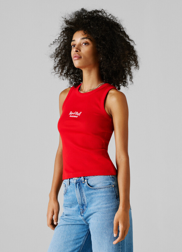 SLEEVELESS RIBBED TOP