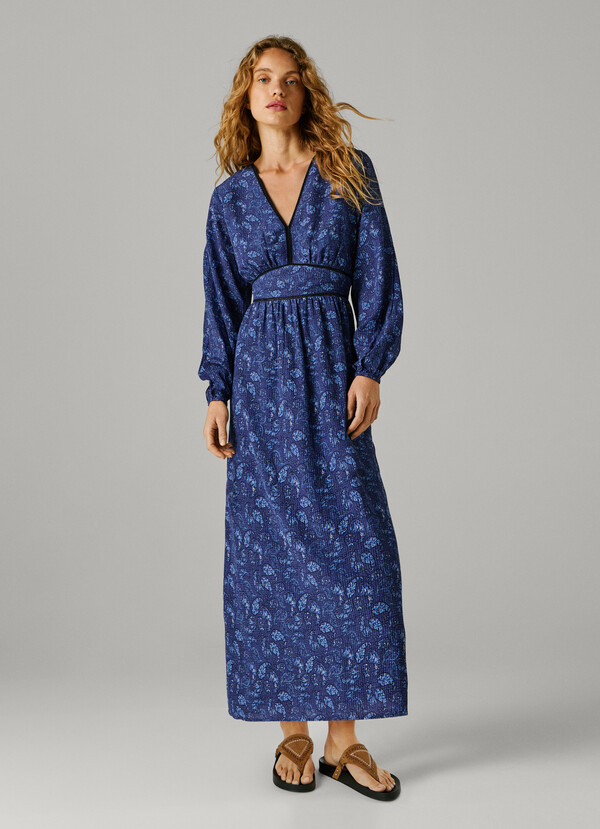 PAISLEY PRINT MAXI DRESS