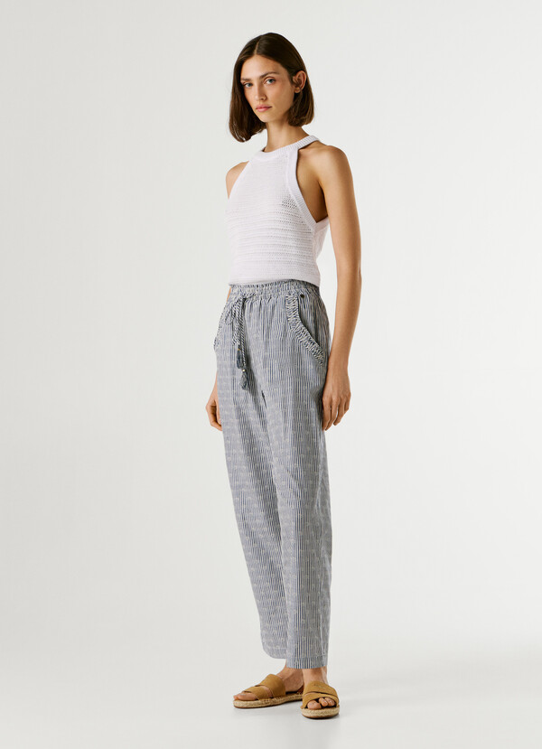 STRAIGHT STRIPED TROUSERS