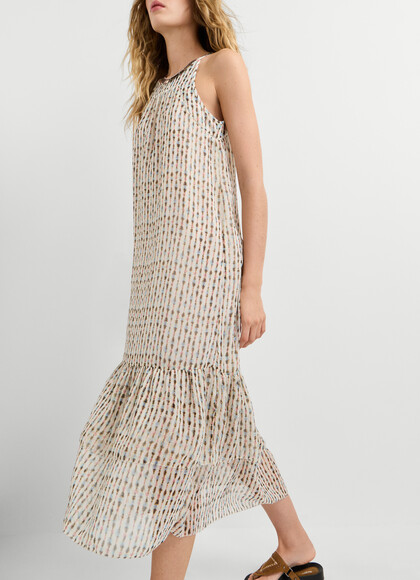 IKAT PRINT MIDI DRESS
