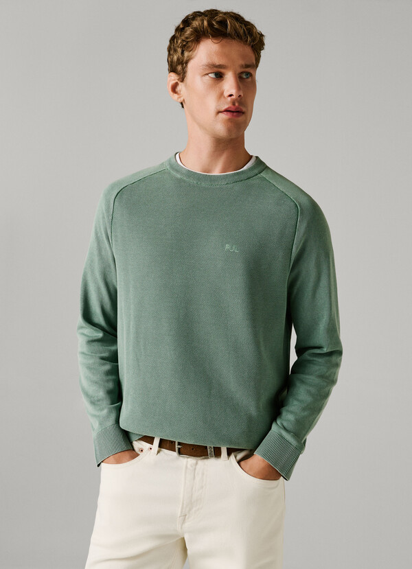 CREW NECK PIQU&Eacute; JUMPER