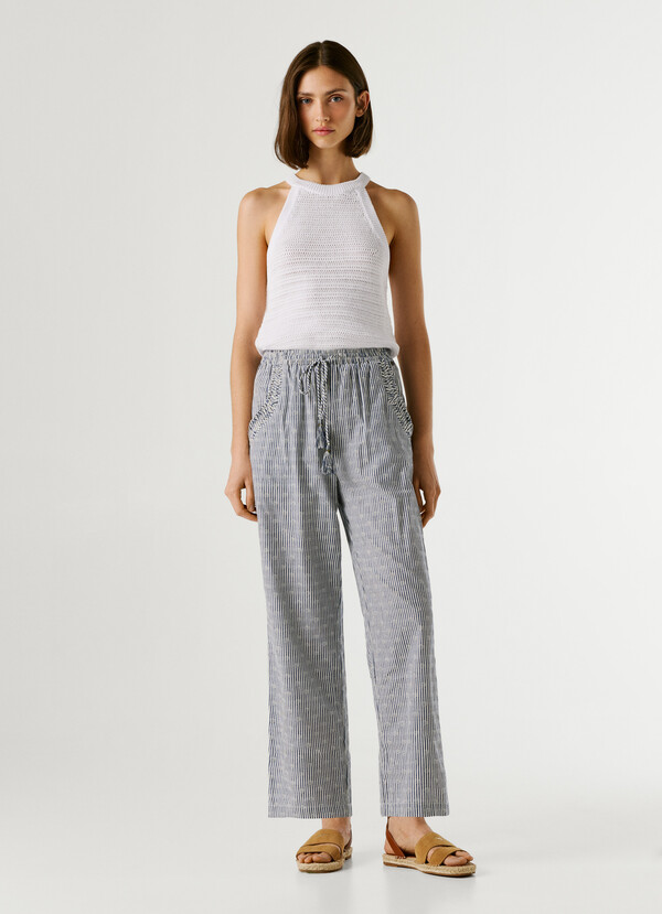 STRAIGHT STRIPED TROUSERS